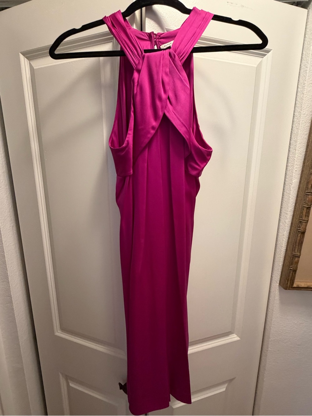Banana Republic Hot Pink Halter Midi Dress